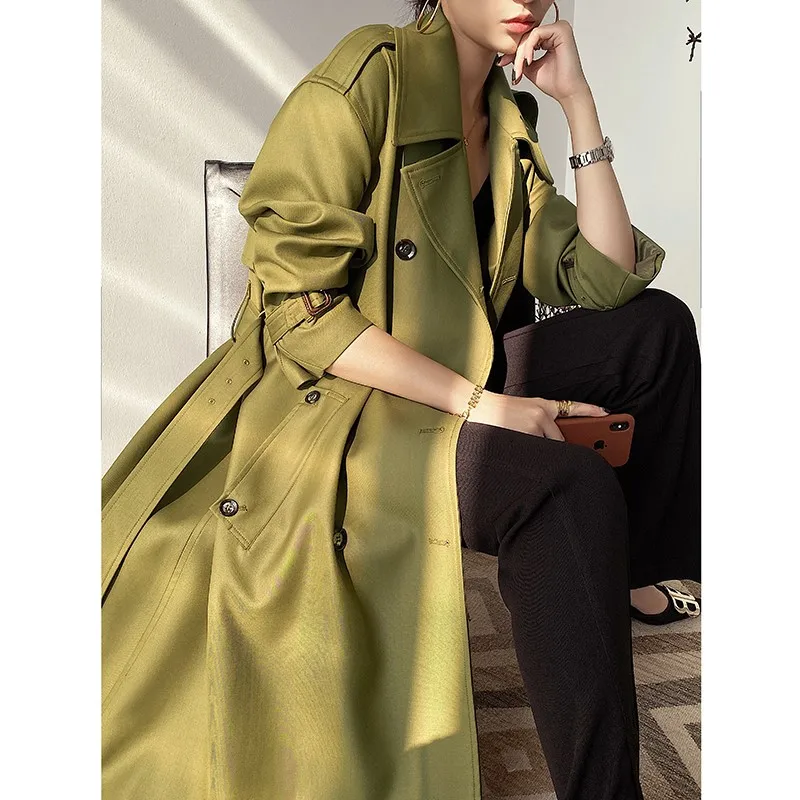 

Trench Coat Women's Mid-Length over-the-Knee New Loose Temperament