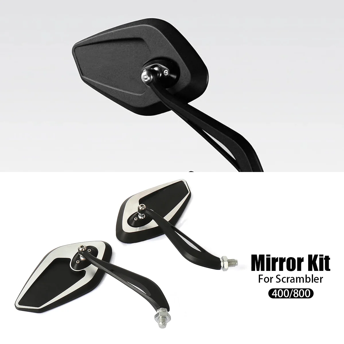 New Right Left Motorcycle Rear View Mirror Lozenge Side Rearview Mirrors For Ducati Scrambler 400 2016- SCRAMBLER 800 2015-