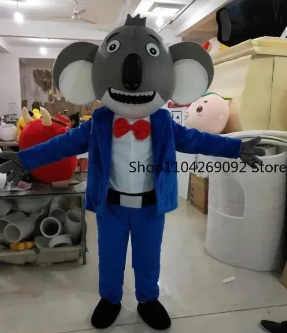 Sing Koala Maskottchen Kostüm Cosplay Tierkostüm Charakter Feature Party Cartoon Kostüm Outfit Halloween Prop Helm