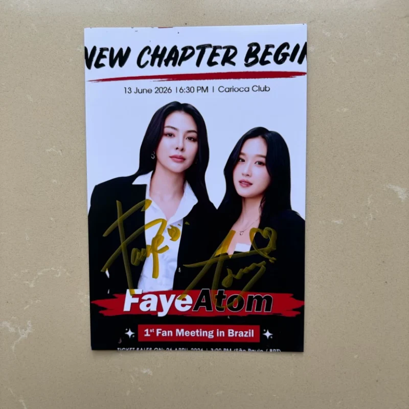 Fayeatom Fayeperaya Atompariya Thai TV Broken of Love Drama Stills Photo Handwritten Signature Picture