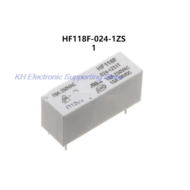 

50PCS/lot Relay HF118F-024-1ZS1 JQX-118F-024-1ZS1 5-PIN 10A 250VAC