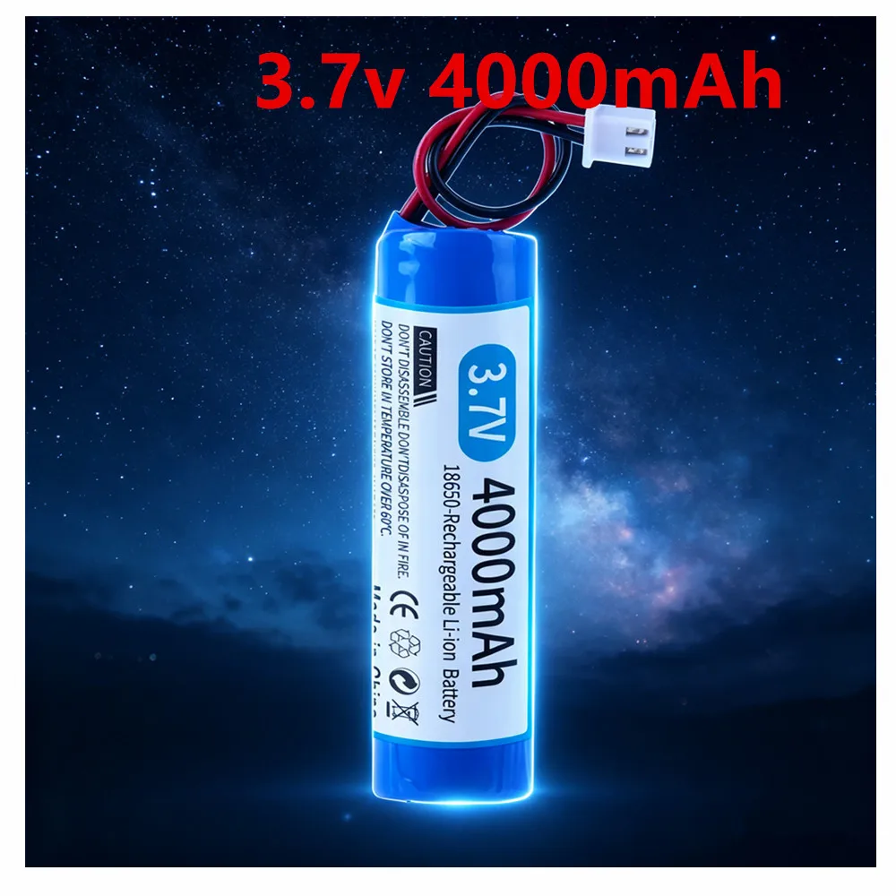3.7V 18650 4000mah Lithium Battery for Flashlight Bluetooth Speaker Hair Clipper Led Light Toy Car + PCB Protection Board
