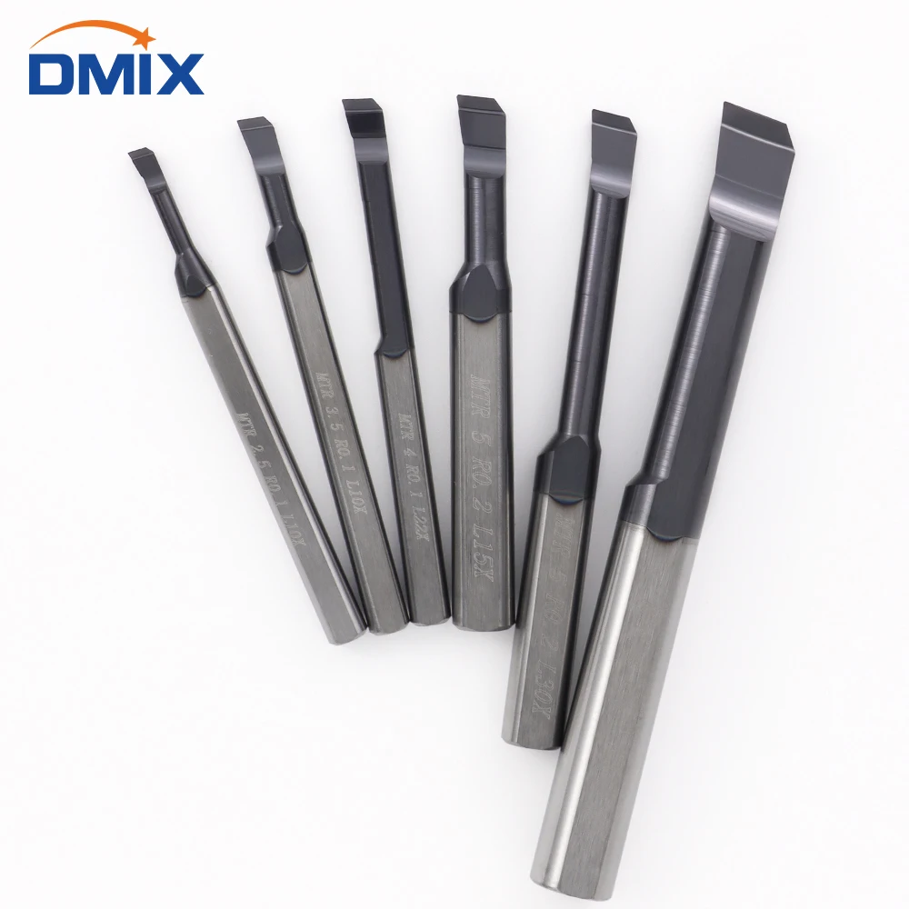 DMIX HRC55 MTR Small Bore Boring Inner Hole Machining Carbide Turning MTR 2/2.5/3/4/5/6/8 Boring Cutter For Stainless Steel