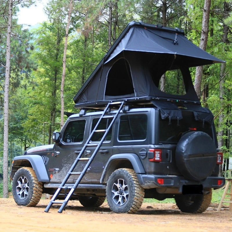 Premium Aluminum Hard Shell Roof Top Tent for SUV & Car Camping - Triangle Design