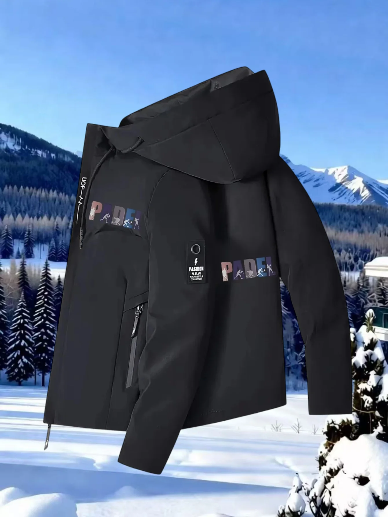 Spring and Autumn Brand New Outdoor Sports and Leisure Outerwear High end Men Hot Selling Printed Design Windproof Hooded Jacket