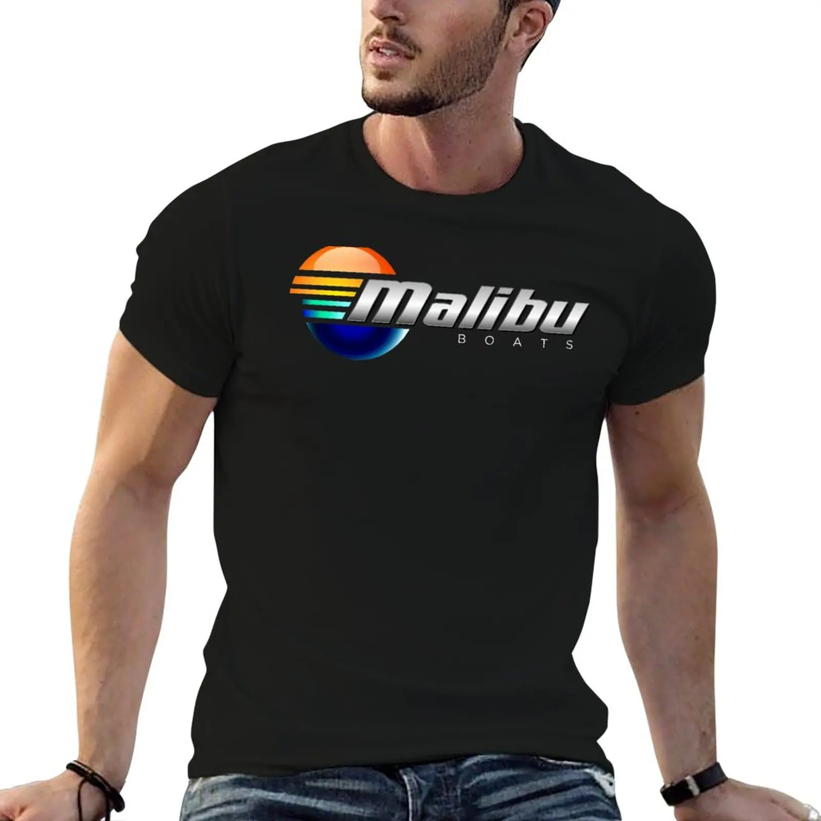 Malibu Boats T-Shirt Man t-shirt blue archive plain black t shirts men