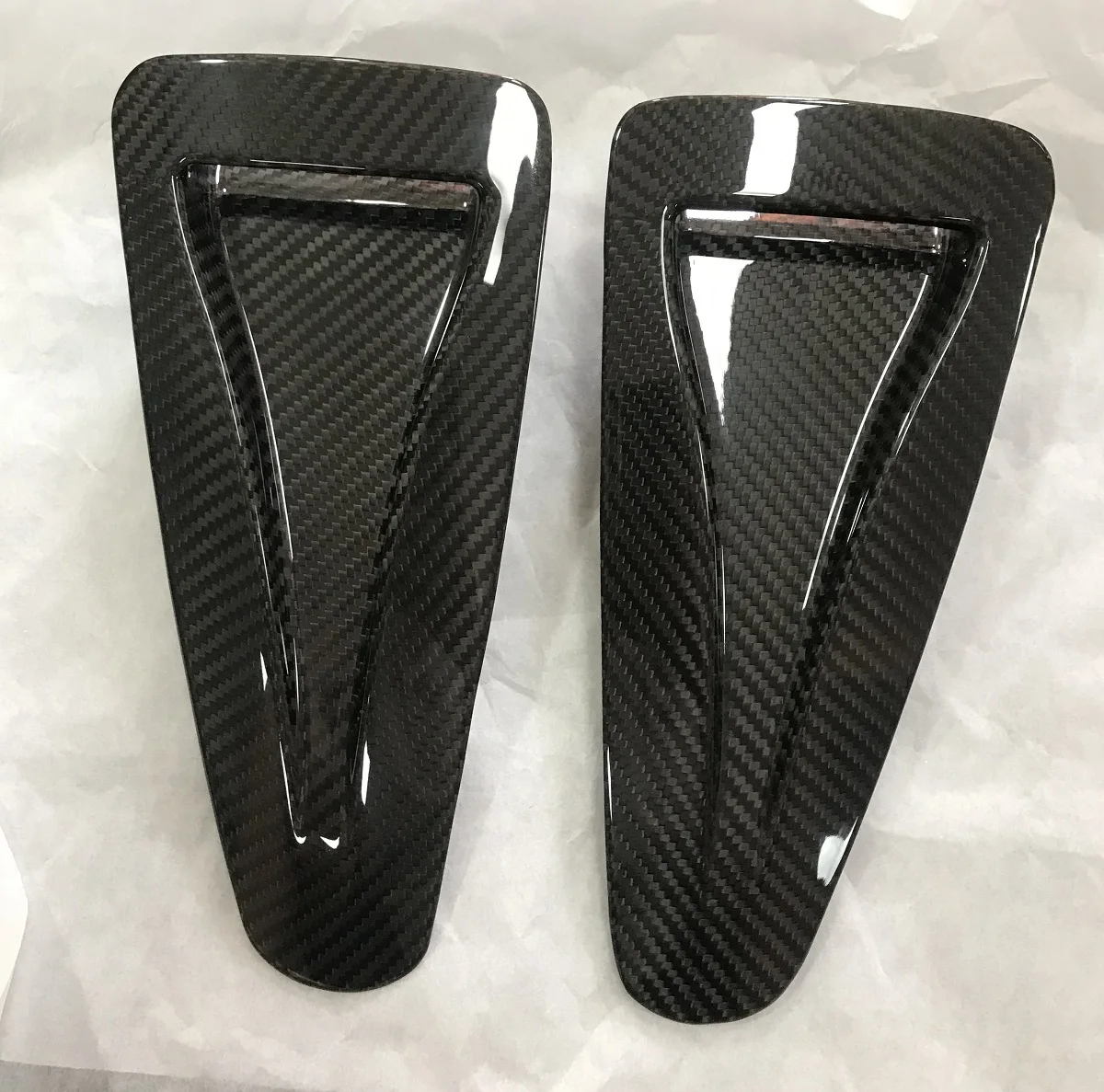 Real Carbon Fiber Car Hood Vents Ducts Inlet Cover Trim Replace For Nissan R35 Gtr GT-R 2008-2020