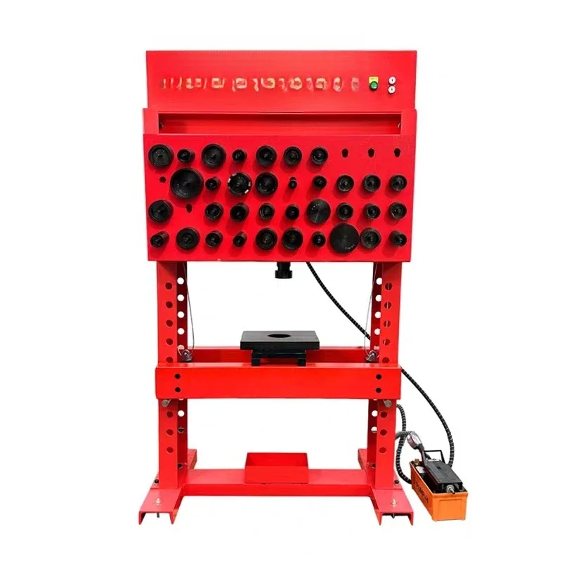 Replacement machine, electro-hydraulic automobile rubber sleeve disassembly and assembly tool, press chassis