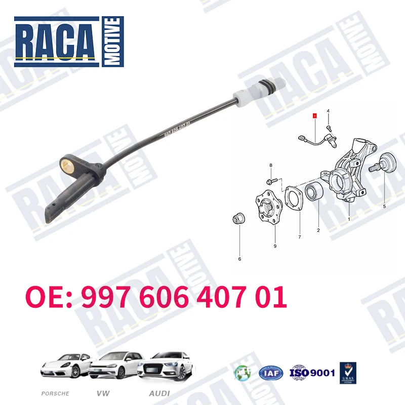 

Для Porsche 911 Boster 986 996 Boxster 718 Датчик скорости колеса ABS 99760640701 99760640702