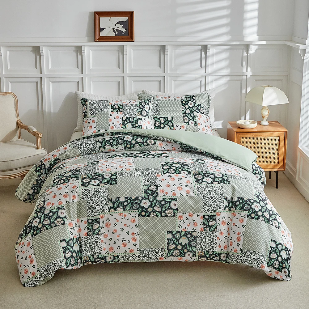 Duvet Cover Bedding Set Twin Full Queen King Size 135x200 Nordic Quilt Cover 240x220 Double Single Floral Leaf Bed Linen 200x200