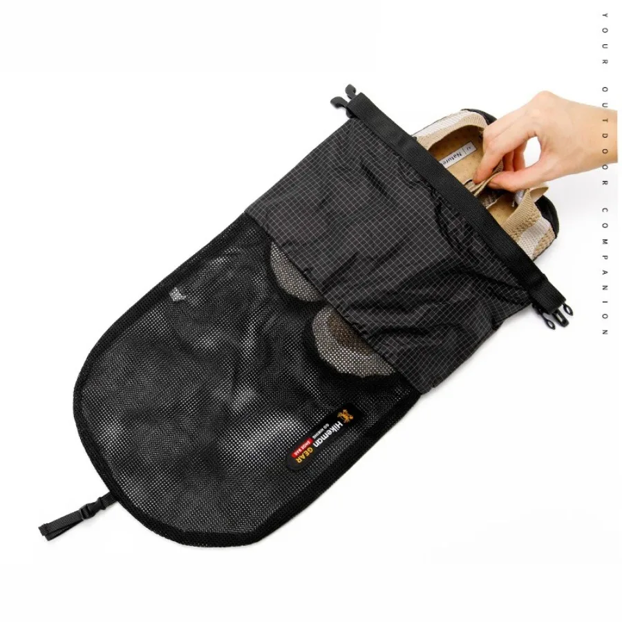 Travel Waterproof Shoe Storage Bag Outdoor Drawstring Bag Luggage and Clothing Sorting Bag Backpack External Shoe Compartment