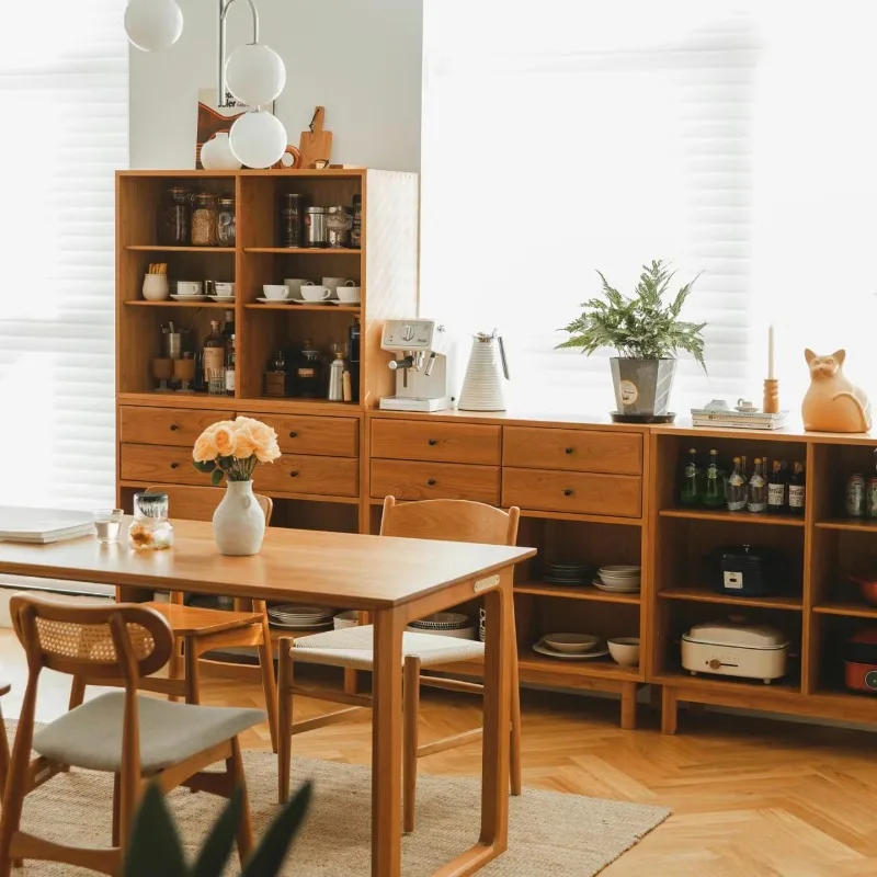 combination figure display  solid wood low  storage storage  multi-functional household bookcase