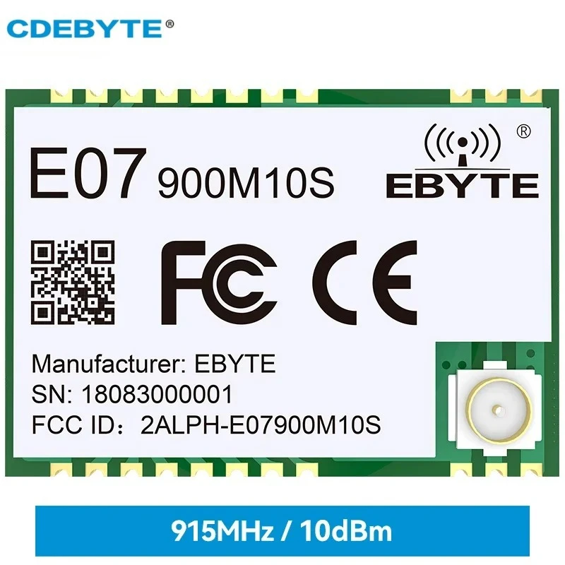 Modul RF Nirkabel CC1101 868/915MHZ CDEBYTE E07-900M10S Antena Lubang Stempel Jarak Jauh 1.5km Paket SMD Modul Nirkabel SPI