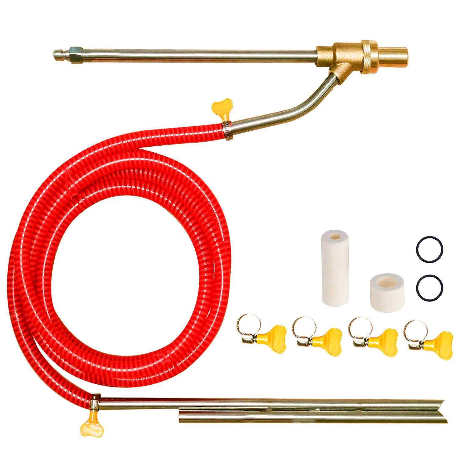 

Pressure Washer Sandblasting Kit Wet Abrasive Sandblaster Attachment with Replacement Nozzle Tips 1/4'' Quick Connect 5000 PSI