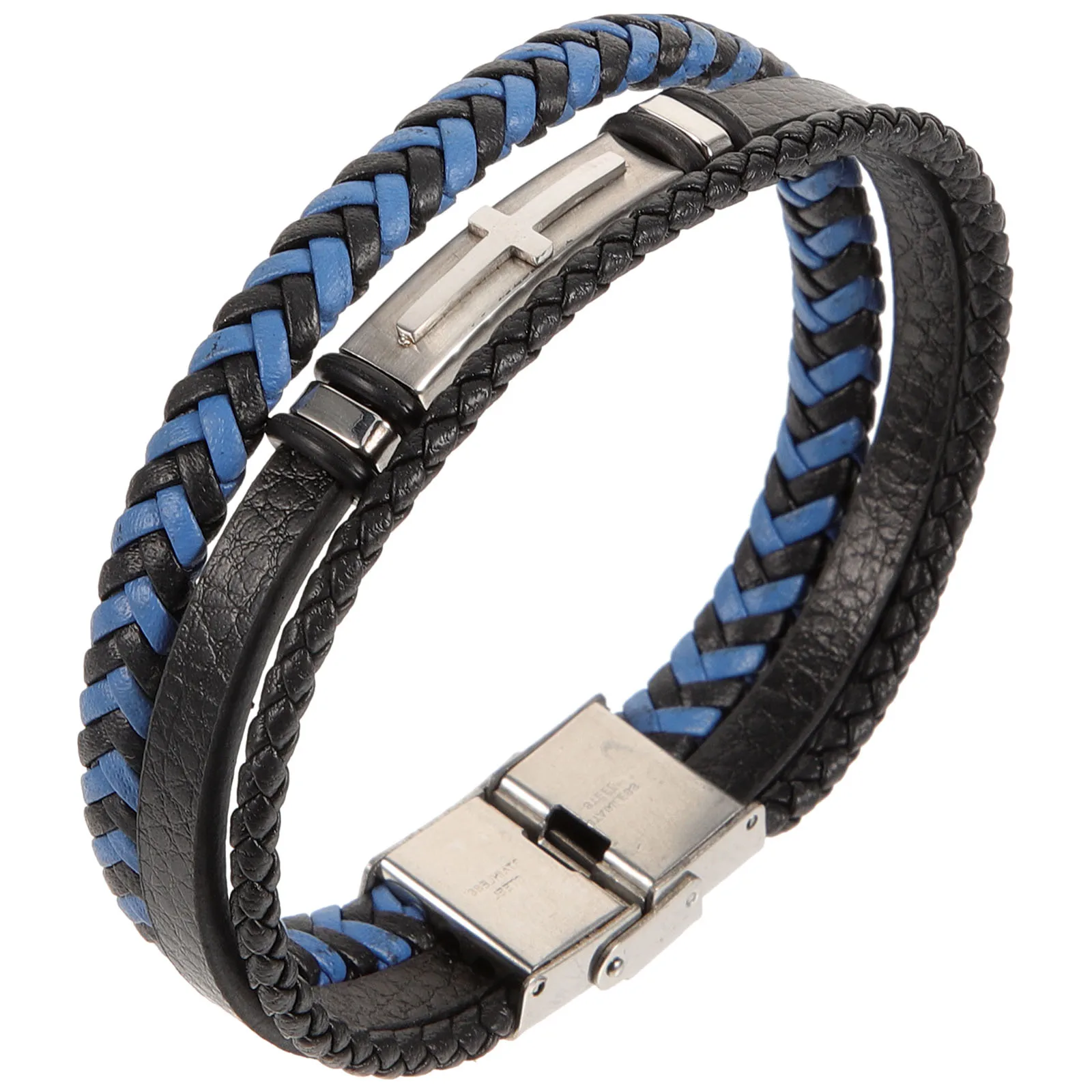 

Stainless Steel Bracelet Mens Wrist Chain H Bangle Fashion Men Wrist Chain Multi Layer Design Gifts Accessories