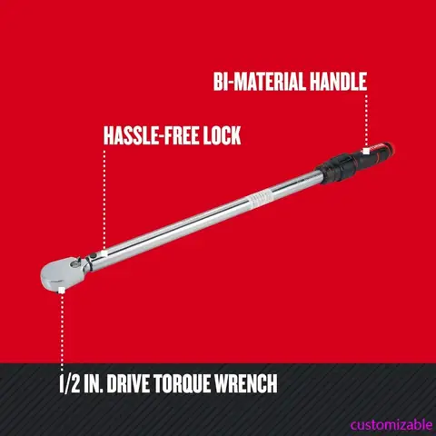 Craftsman Half-Inch Drive Torque Wrench, 50 to 250 Foot-Pounds Capacity