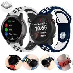 20mm 22mm Silicone Strap For Garmin Forerunner 165/168/245/255/265/645 Music Vivoactive 3/4/5 Sports Band For Venu SQ Sq2 Venu3