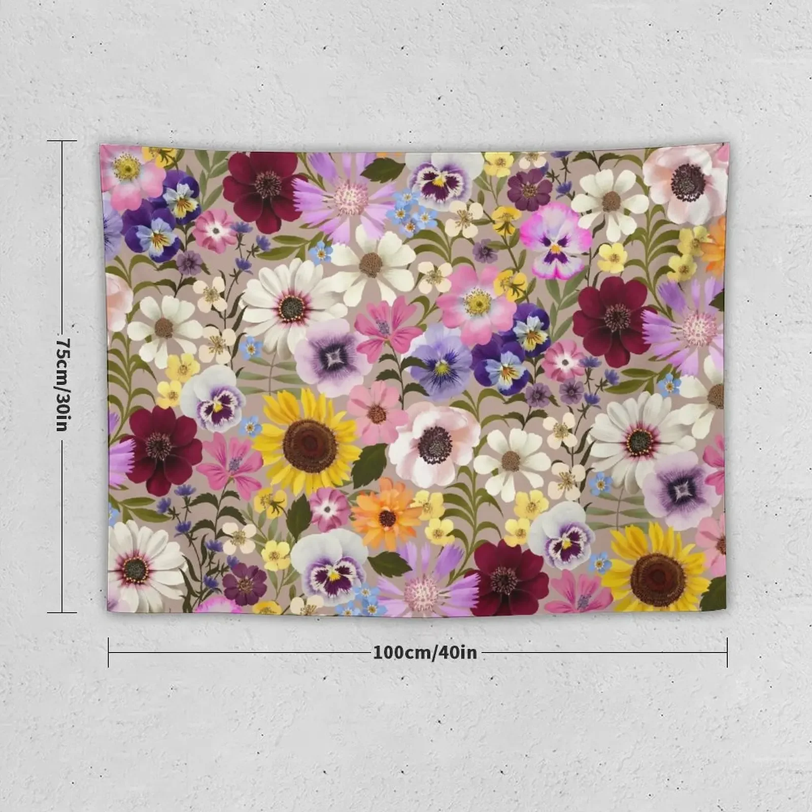 Spring Garden Party floral Tapestry Home Decor Accessories Wall Hanging Tapestry