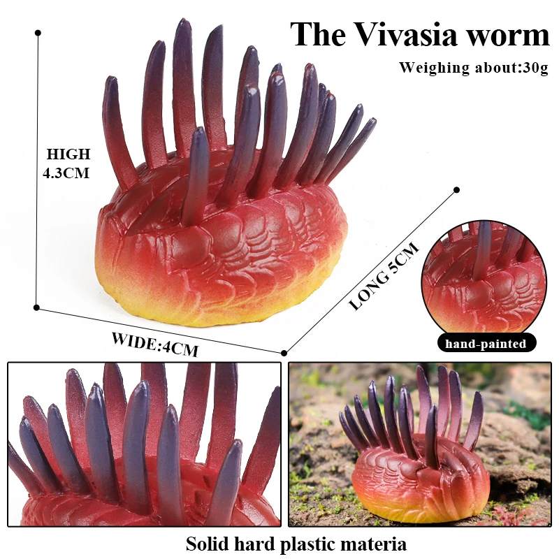 Oenux Cambrian 바다 생물 동물 인형 고대 바다 장난감, Opabinia Cephalaspis 게 액션 피규어 학교 프로젝트 어린이 장난감
