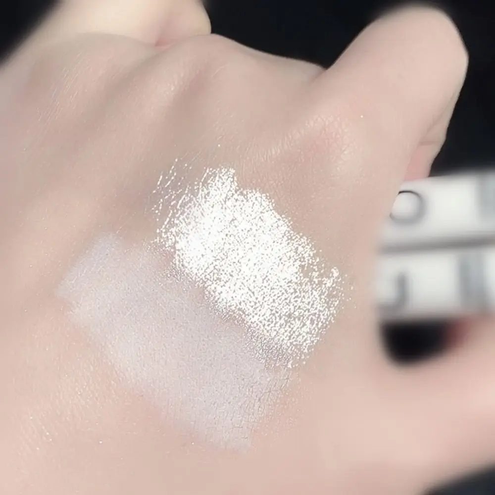 Caneta gel delineador para mulheres, lápis bicho-da-seda, iluminador branco, diamante, caneta de sombra Glitter