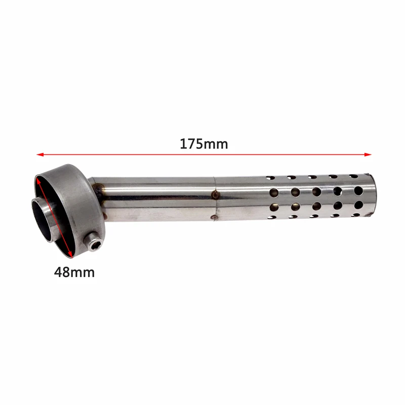 1 Pcs Universal 48mm Motorcycle Angled Exhaust Insert Baffle End Can DB Killer Silencer Muffler elbow 175MM Length