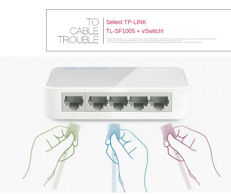 TP LINK TL-SF1005  Switch 5-port 100M Fast Switch Monitoring Network Cable Splitter Commercial Networking Equipments Tp