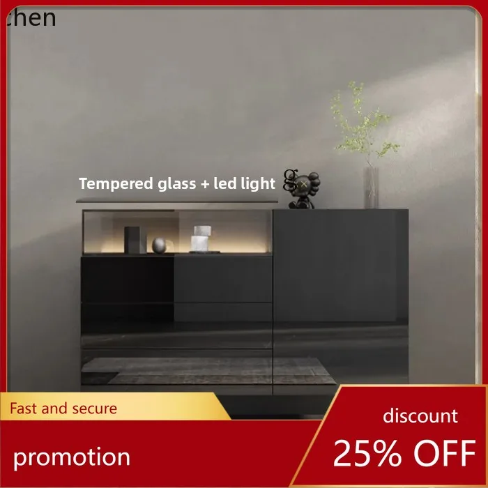 

ZML Lacquered Six-Drawer Cabinet Solid Wood Art Sideboard Simple Modern Entryway Storage Cabinet