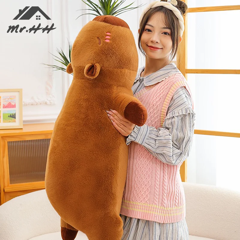 50/70cm Kawaii Capybara Long Large Pillow Cartoon Soft Animal Plush Toy Pillow Cute Plush Doll Bedding Girl Birthday Gift