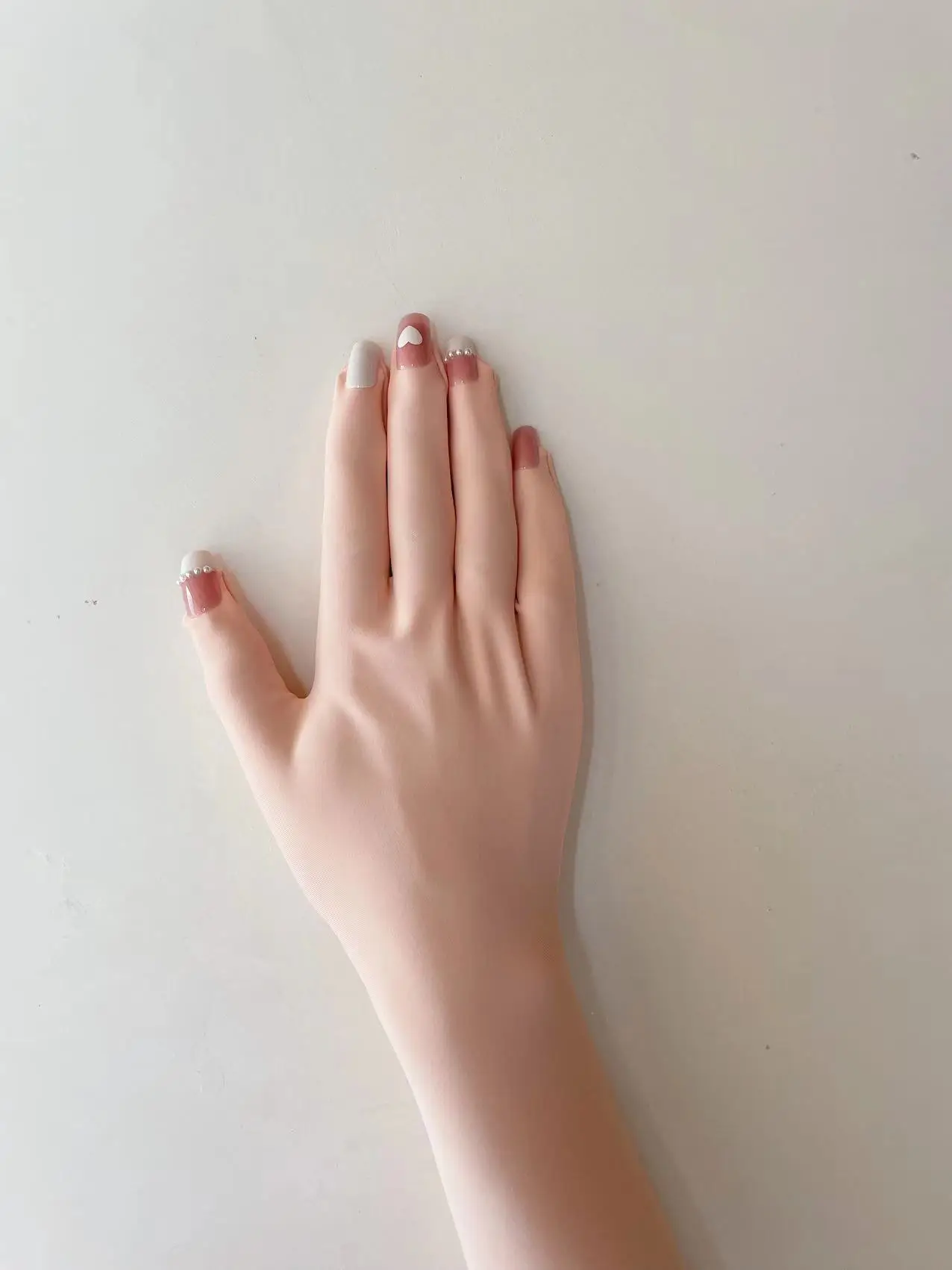 Women's None Shiny Flesh Spandex Zentai Glove Fetish Crossdress Men's Cosplay Kigurumi Gloves With Nails Male to Female