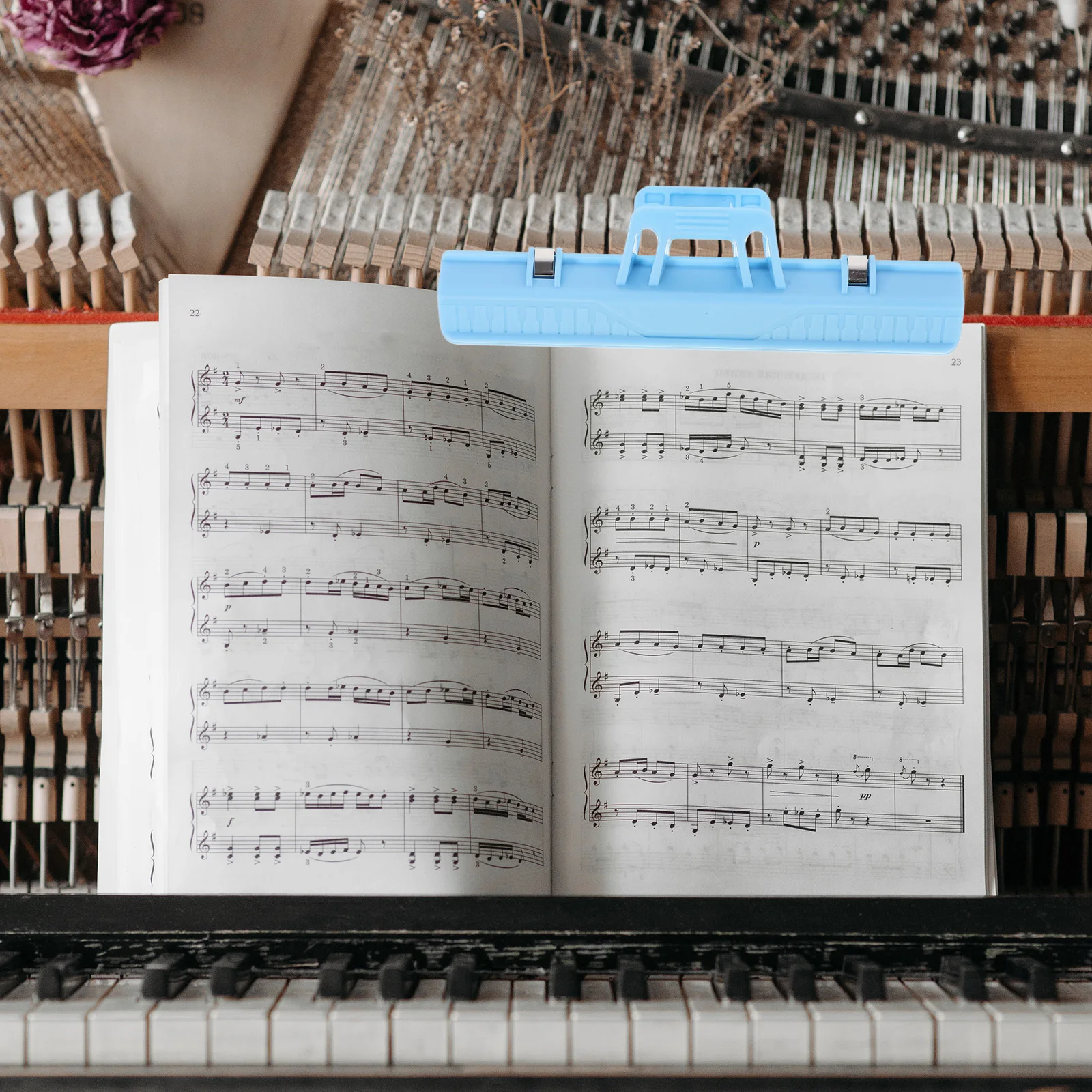 

3 Pcs Note Page Holder Book Clip Clips Paper Plastic Mash up for Piano