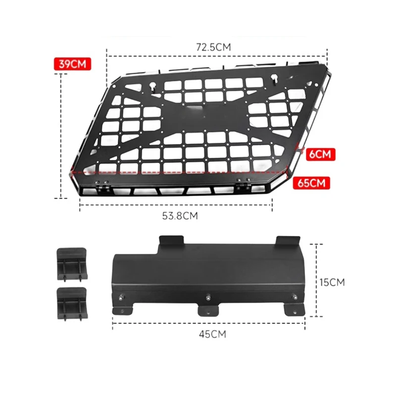 Fit for GWM Tank 400 Car Rear Window Armor Net Modification Car Side Window Expansion Platform Car Exterior Upgrade Parts