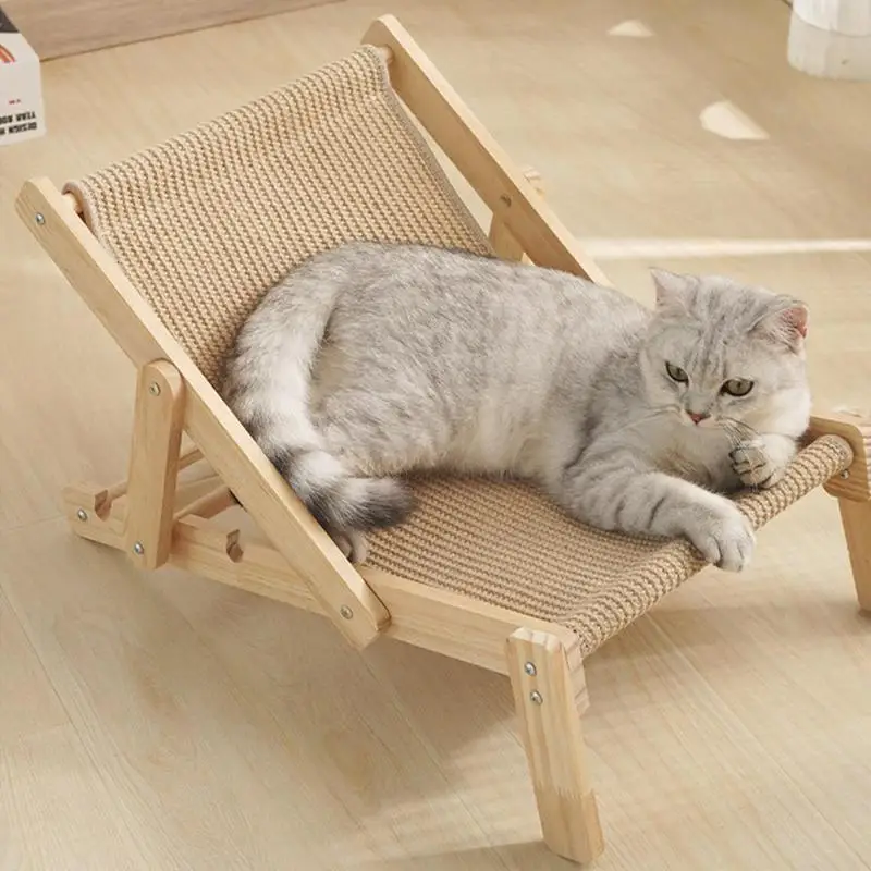 

Sisal Chair Cat Scratcher Sisal Scratcher Elevated Bed Cat Hammock Removable Sisal Pad Adjustable For Indoor Cats All Seasons