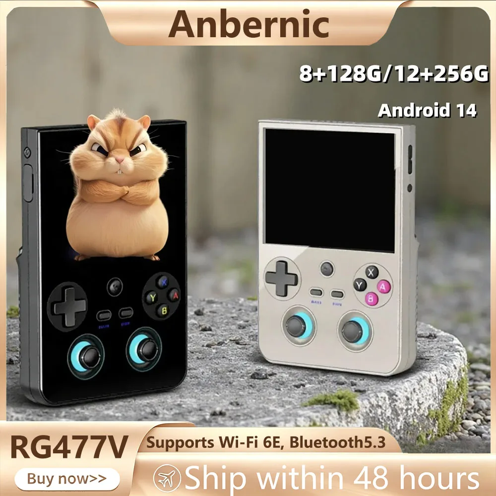 Anbernic Pocket Player Console 4.7 ''IPS 4K Ultra HD Screen Portable Console 5500mAh Android 14 Handheld Game Console 128GB/256G
