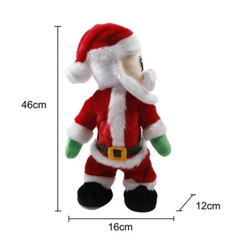 Dancing Santa Claus Musical Electric Twerk Singing Dancing Santa Clause hip shake Figure Twisted Hip Toys Xmas New Year Gift