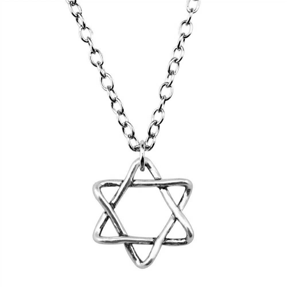 1pcs Star Of David Pendants And Necklaces Findings Jewelry Tools Handmade Chain Length 43+5cm