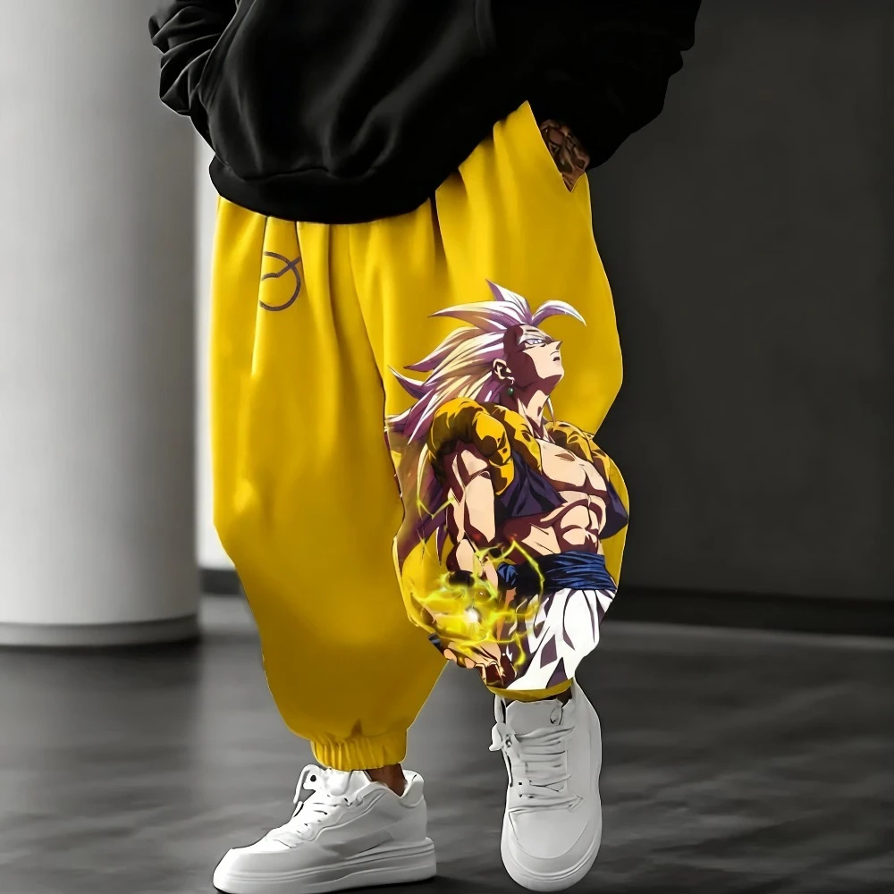 

Dragon Ball Autumn/Winter New Cotton Sweetpants Cool Wukong Anime Printed Men's New Loose Casual Fashion Hip Hop Plus Size Pants