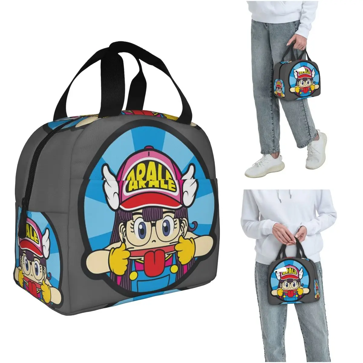 

Аниме Arale Dr Slump Изолированная сумка для обеда для детей Школьный холодильник Термальная коробка для еды Сумка Портативные коробки для завтрака Контейнер