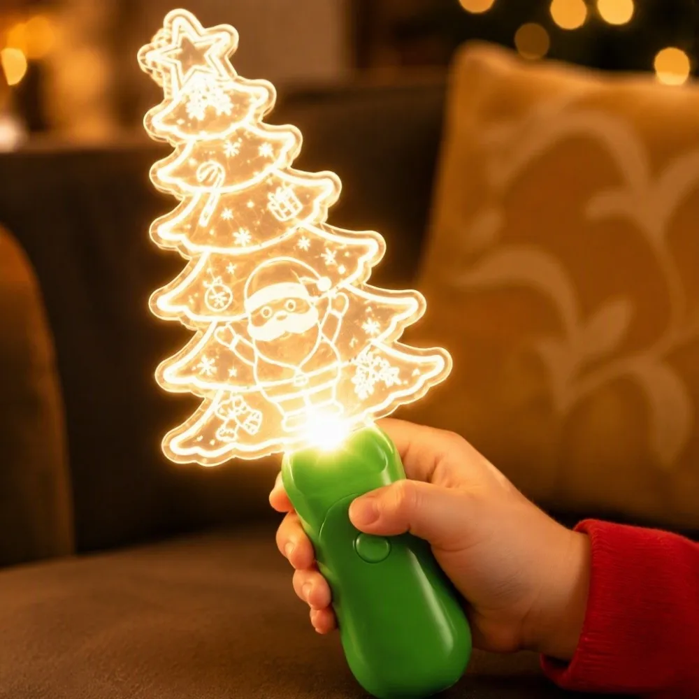 LED Flashing Lights Christmas Wand Toy Built In Music Smooth Plastic Glowing Stick Light Up Handheld