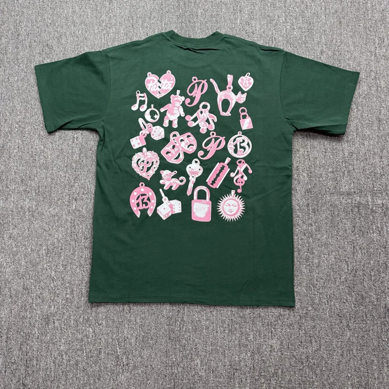 New Neutral Casual Round Neck Short Sleeved Top High-quality Round Neck Printed Basic Patta T-shirt
