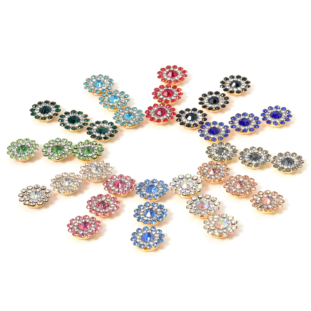 50pcs Crystal Claw Rhinestone Flatback Sewing Cabochons Bezel Beads for Jewelry Making DIY Needlework Bows