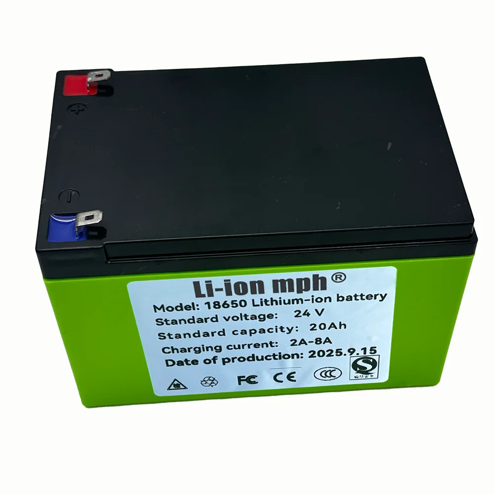 

24V 20Ah LiFePO4 Lithium Battery Built-in BMS 6000+ Deep Cycles Rechargeable Battery Perfect for Fish Finders Power Wheels UPS