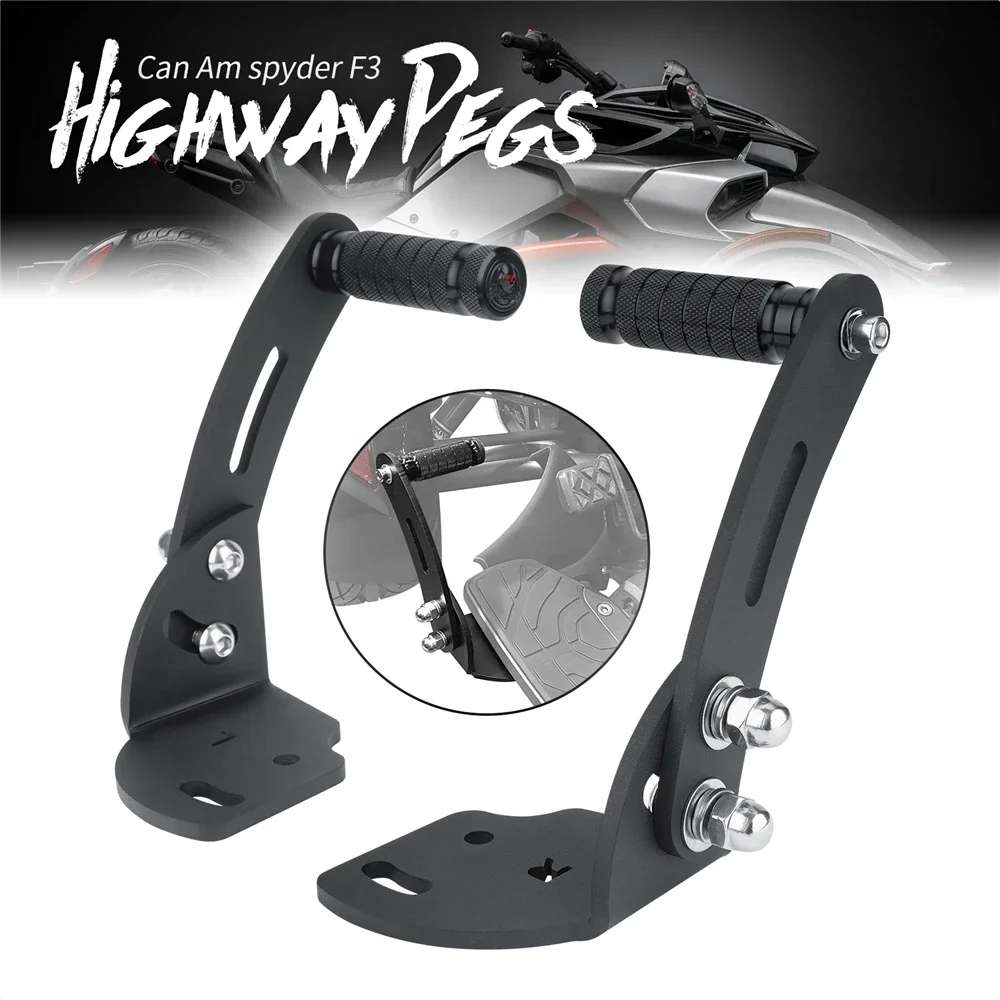 2Pcs Adjustable Highway Pegs Floorboard Models Foot Pedal for F3 2015-2023