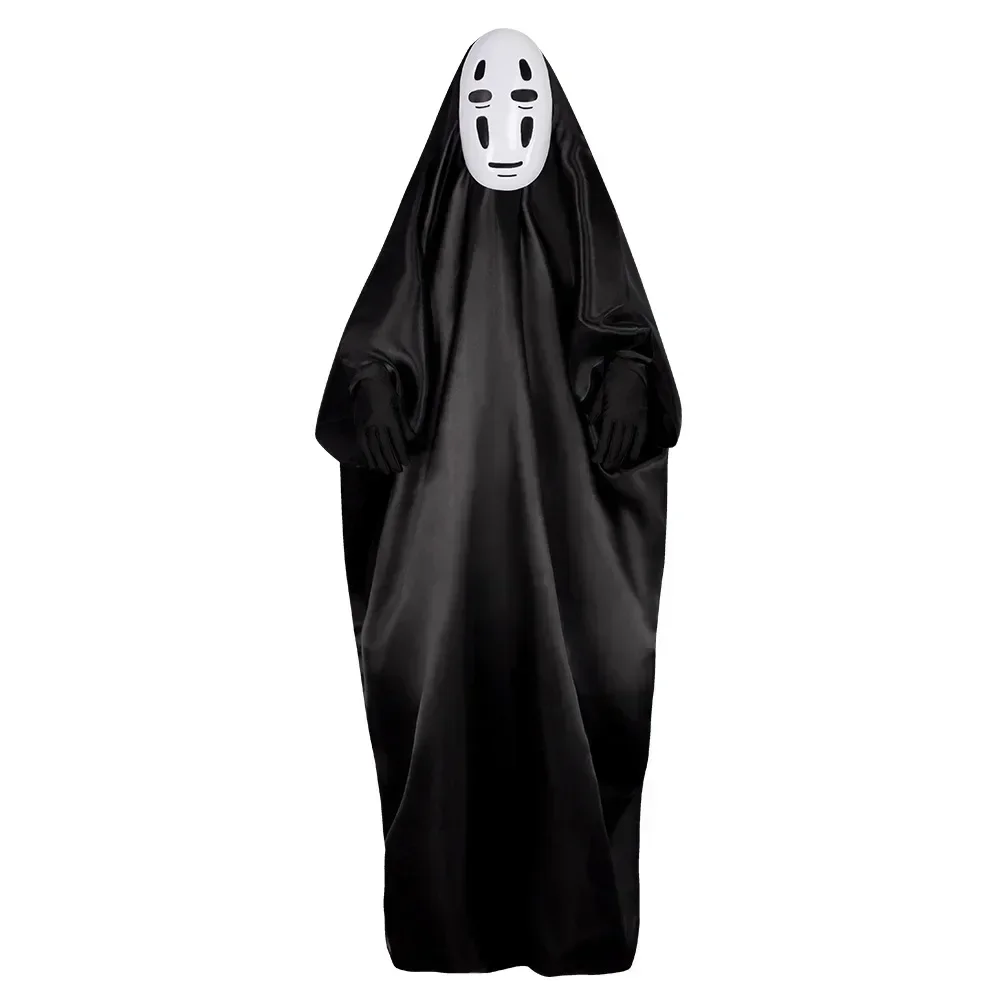 Japanse No Face Man Cosplay Kostuum Unisex Halloween Anime Carnaval Feest Volwassen Kleding Inclusief Ghost Masker Handschoenen