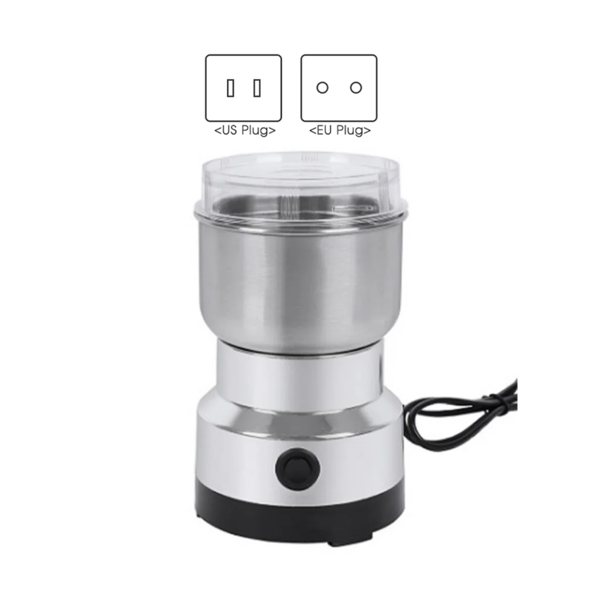 Moulin à café électrique portable, ménage Belle ATIONS, rectifieuse à grains, cuisine en acier inoxydable, hachoir Mars, prise US