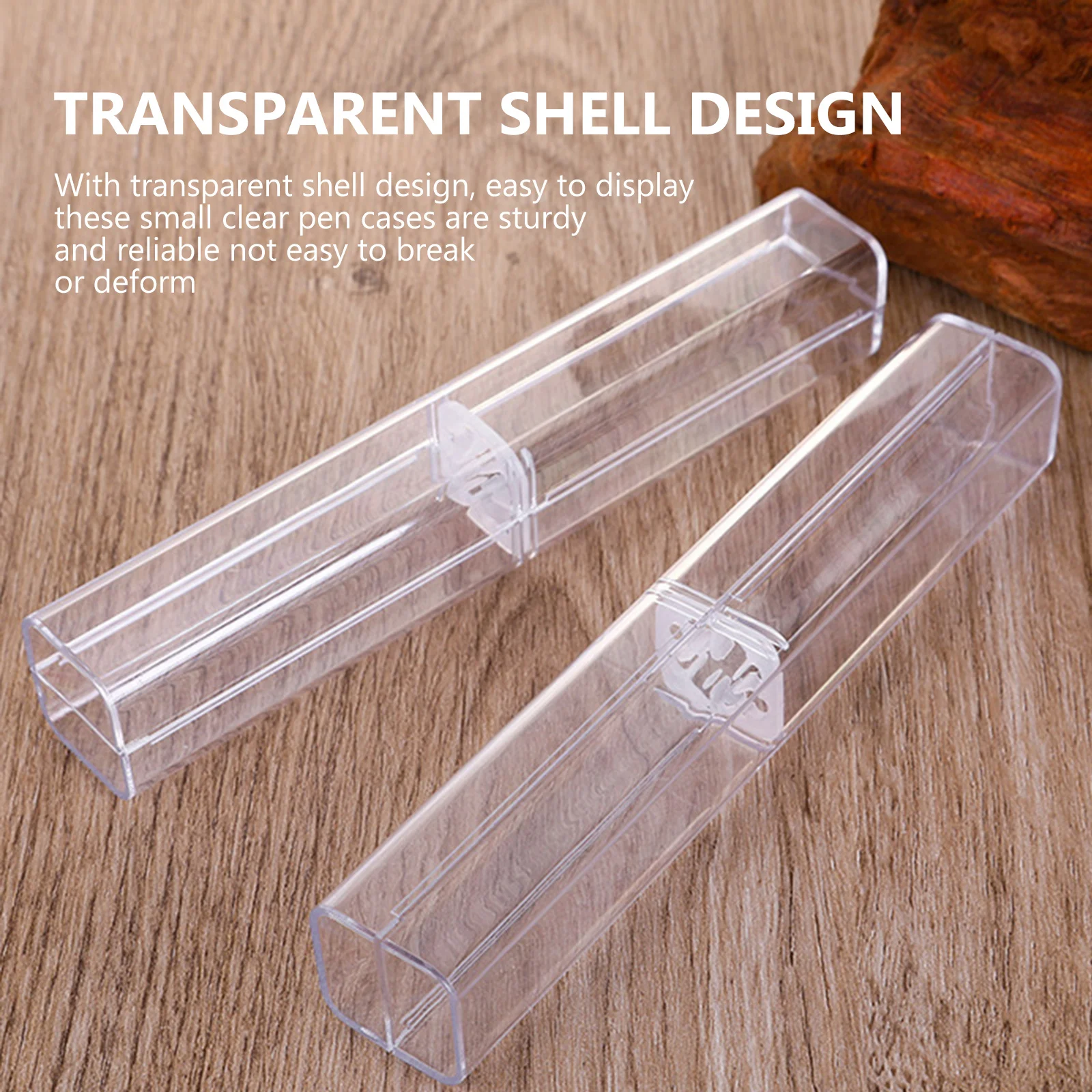 10 قطعة مقلمة شفافة سعة كبيرة صندوق تخزين الأدوات المكتبية منظم بلاستيكي متعدد الوظائف لطلاب المدارس