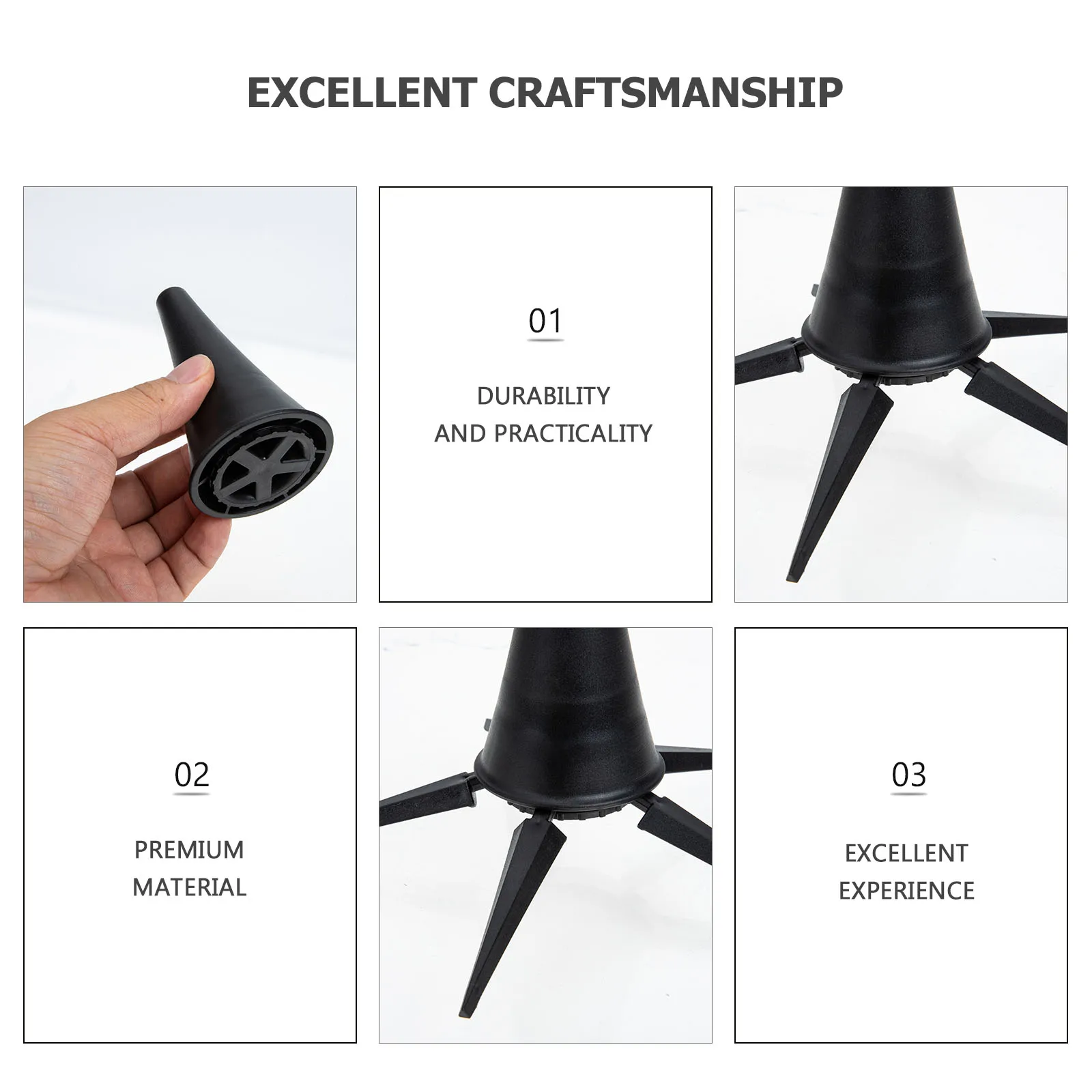 

Clarinet Stand Musical Instrument Holder Foldable Base Mesh Oboe Bracket Black Lyre