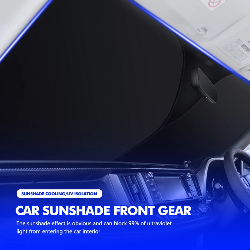 Car Sunshade Front Windshield Foldable Parasol Summer Protection For Hyundai Sonata i30 i20 Tucson Elantra Kona N Line view 5