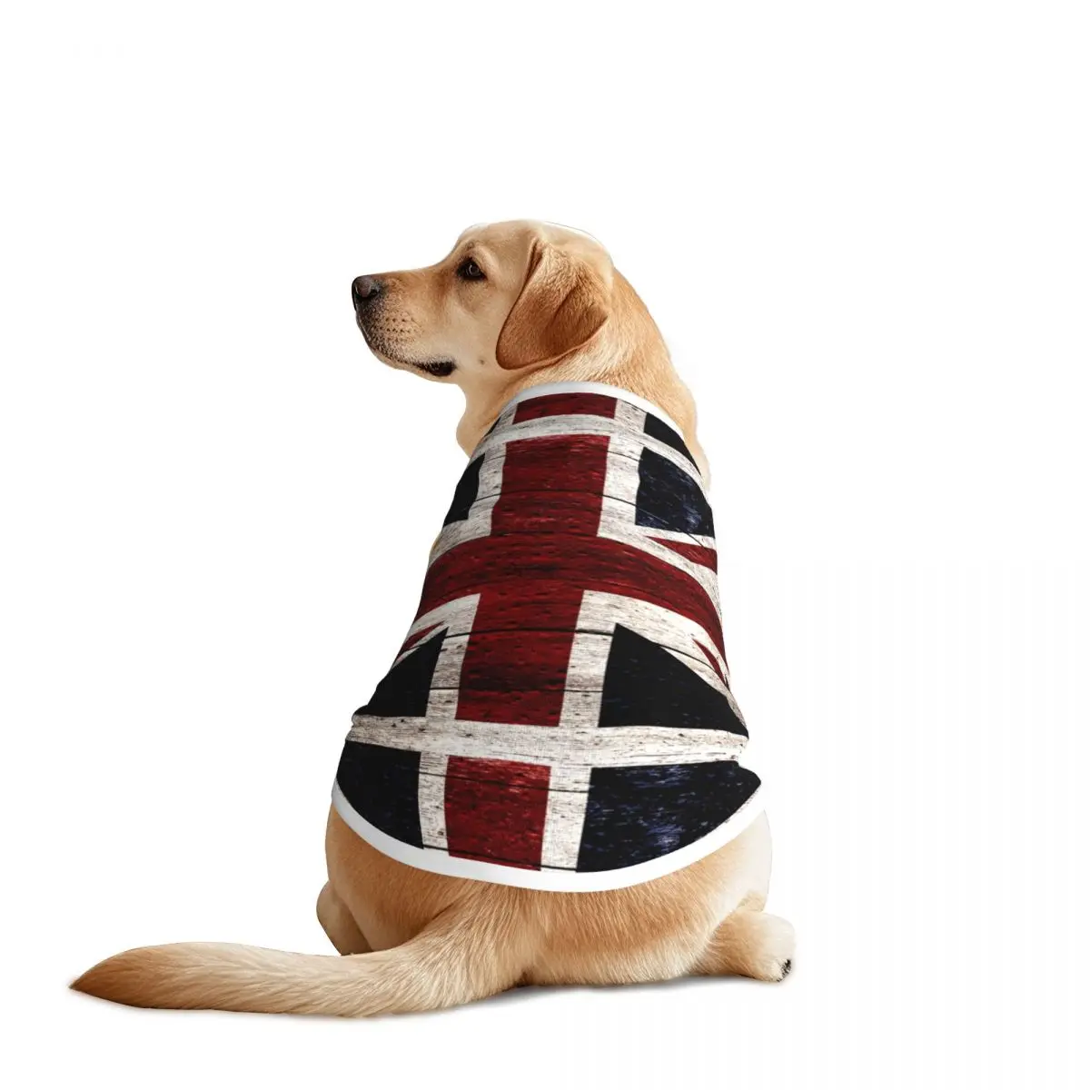 Personalized Union Flag Dog Clothes Breathable Thin United Kingdom Country Pet Vests Large Dog Jacket Pet Accessories