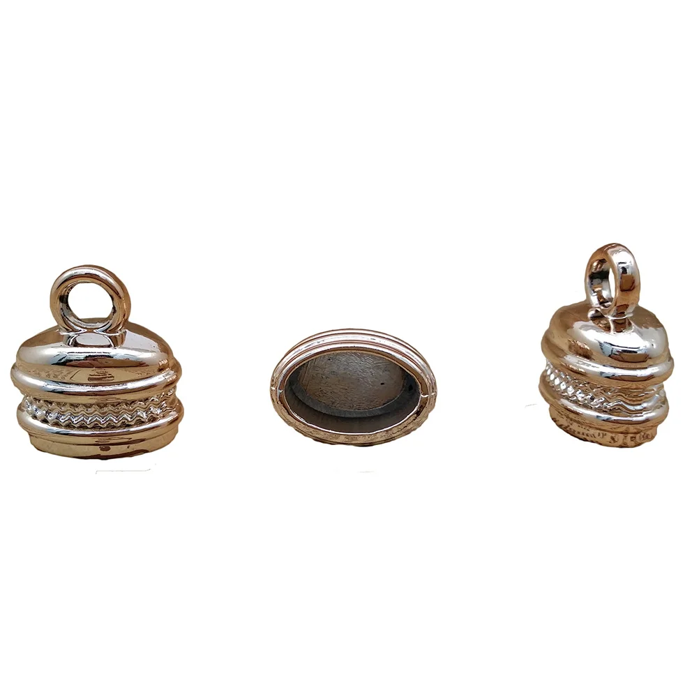 100Pcs Electroplated Tassel Cap DIY Accessories Durable Plastic for Jewelry Headdress Clothing Handmade Projects Rose Golden