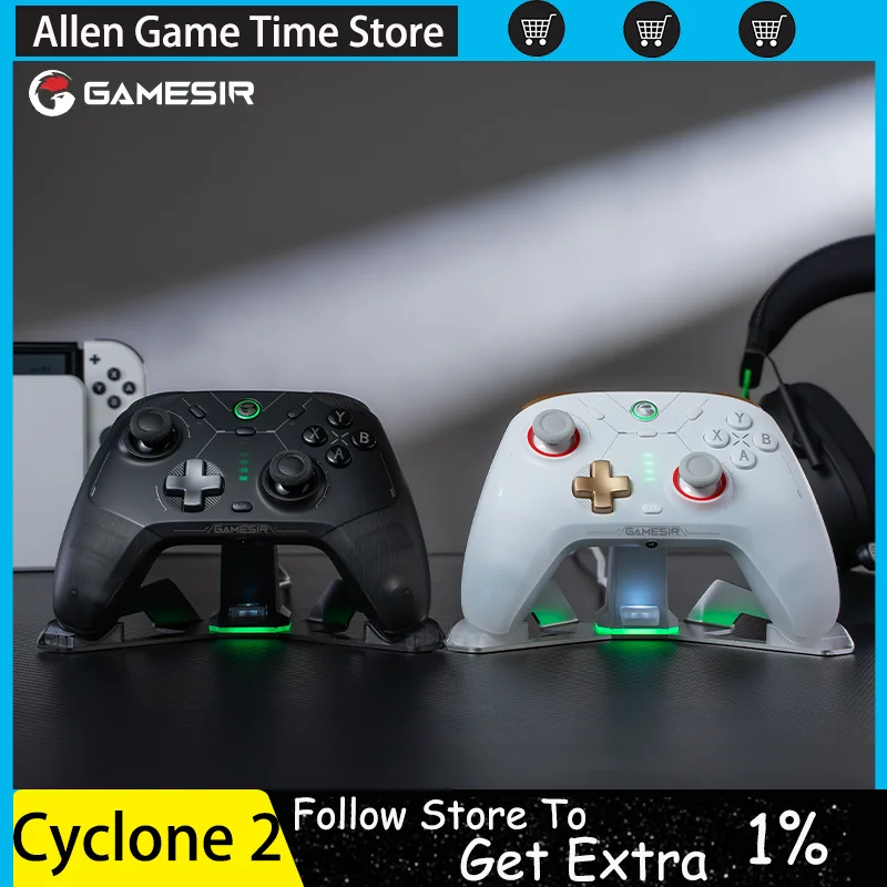 Новые беспроводные игровые Bluetooth-контроллеры GameSir Cyclone 2, с TMR-палочками и эффектом Холла для ПК/NS/Android/IOS, геймпады на заказ